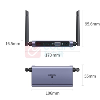 绿联 UGREEN 点对点无线投屏器 CM711 25374 50米 企业级