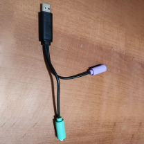 CARNATION USB转PS2转接头 USB母头转PS2公头