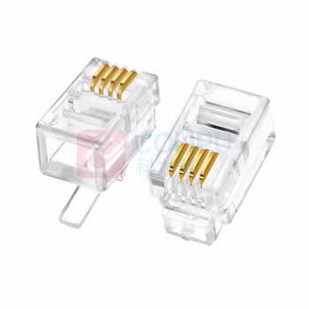 首千 工程级4芯电话水晶头 SQ-WD15J 10个
