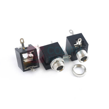 泽杰 音频插座 PJ-301M 3.5mm 单声道/双声道 带螺纹配螺母