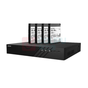 海康威视 HIKVISION 网络硬盘录像机监控16路POE网线供电 DS-7916N-R4/16P 带4块10T硬盘