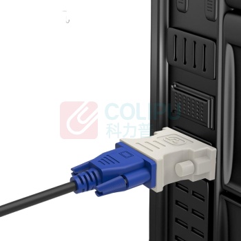 毕亚兹 DVI公转VGA母转接头 DVI-I/DVI24+5高清转换器连接线 TT1 (白)