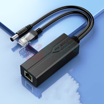 NVV 百兆POE分离器 NPOE-F12M 隔离型供电模块一拖二48V转12V1.2A全兼容监控交换机网络摄像机监控转接头
