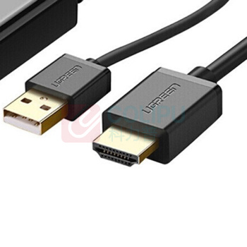 绿联 UGREEN 转换器 VGA转HDMI高清线转换器 带音频视频转接头线 30840 MM120 2米 (黑色)
