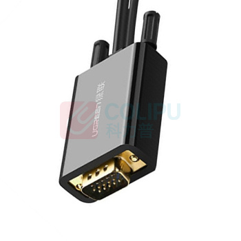 绿联 UGREEN 转换器 VGA转HDMI高清线转换器 带音频视频转接头线 30840 MM120 2米 (黑色)