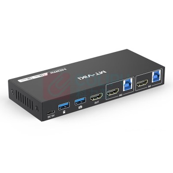 迈拓维矩 MTVIKI KVM切换器 视频切屏器 MT-KH2S3 2进1出