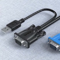 迈拓维矩 MTVIKI kvm切换器单调头连接线 usb+vga单吊头线 5米