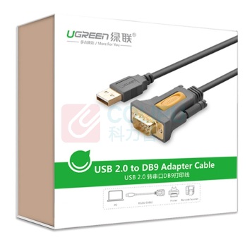 绿联 UGREEN USB转RS232串口连接转换线 USB转DB9 20210 CR104 1米