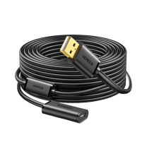 绿联 UGREEN USB2.0公对母信号放大延长线 10321 US121 10米 (黑色)