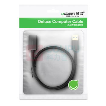 绿联 UGREEN USB延长线 USB3.0公对母 10373 US129 2米 (黑色)