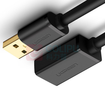 绿联 UGREEN USB延长线 USB3.0公对母 10373 US129 2米 (黑色)
