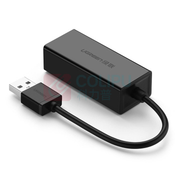 绿联 UGREEN USB集线器 20254 CR110 USB2.0百兆有线网卡 USB转RJ45接口