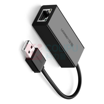 绿联 UGREEN USB集线器 20254 CR110 USB2.0百兆有线网卡 USB转RJ45接口