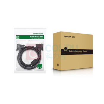 绿联 UGREEN DVI-D双通道公对公数字高清连接线 24+1 11608 DV101 5米 (黑色)