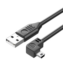 优企 miniusb数据线 t型口 长1米 (黑色) 老式充电线旧款适用mp3收音机相机老年机电源通用