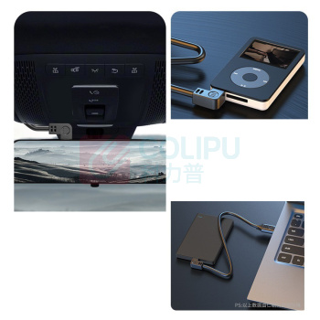 优企 miniusb数据线 t型口 长1米 (黑色) 老式充电线旧款适用mp3收音机相机老年机电源通用