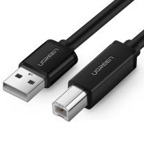 绿联 UGREEN USB打印线 方口USB2.0 10845 US104 1.5米 (黑色)