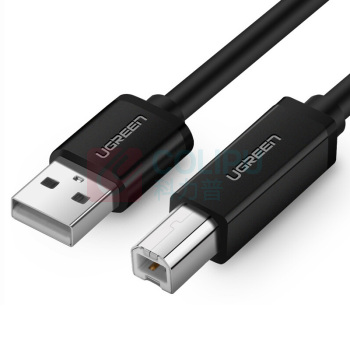 绿联 UGREEN USB打印线 方口USB2.0 10327 US104 2米 (黑色)