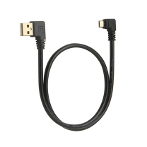 优企 弯头线micro usb充电连接线 0.5米/条 镀金USB左弯/Micro右弯