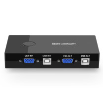 绿联 UGREEN VGA KVM二进一出切换器 30357 CM595 带2口USB 手动按键切换