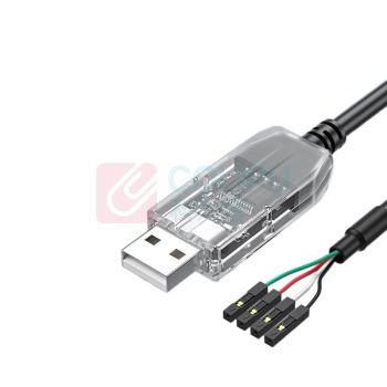 帝特 USB转TTL串口线 4pin-3.3V供电 1米 (黑色)