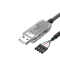 帝特 USB转TTL串口线 4pin-3.3V供电 1米 (黑色)