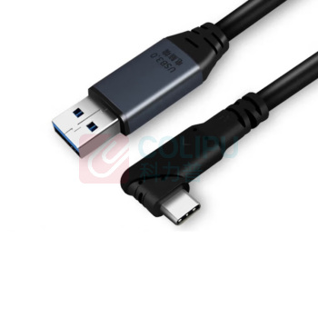 也仁 USB转Type-C弯头 带芯片 YRUC2-10W 10米