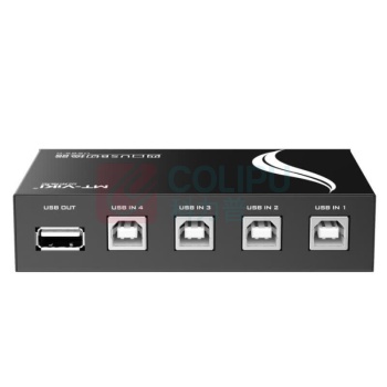迈拓维矩 MTVIKI USB打印机共享器 MT-1A4B-CF 手动 单机不含线 四进一出
