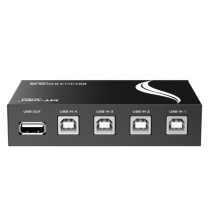 迈拓维矩 MTVIKI USB打印机共享器 MT-1A4B-CF 手动 单机不含线 四进一出