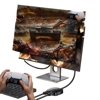 山泽 SAMZHE HDMI2.0二进一出切换器 HV-300 (黑色)