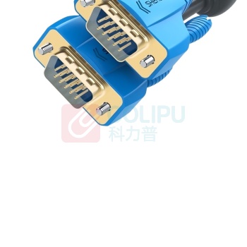 胜为 VGA线 VC-6050 HD15(针)/HD15(针) 3+9芯阻燃双磁环镀金插头 5米 (蓝黑)