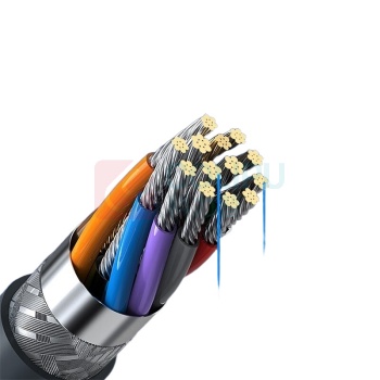 胜为 VGA线 VC-6050 HD15(针)/HD15(针) 3+9芯阻燃双磁环镀金插头 5米 (蓝黑)