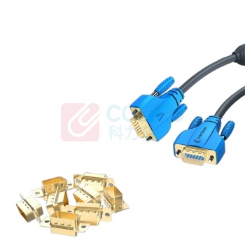 胜为 VGA线 VC-6050 HD15(针)/HD15(针) 3+9芯阻燃双磁环镀金插头 5米 (蓝黑)