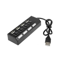 酷比客 L-CUBIC USB2.0集线器 LCHB02BBK 4口 (黑色) 带开关