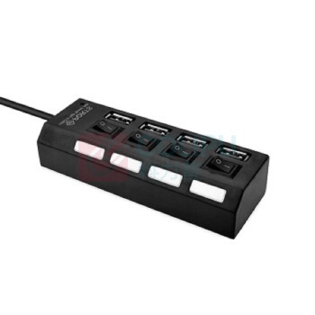 酷比客 L-CUBIC USB2.0集线器 LCHB02BBK 4口 (黑色) 带开关