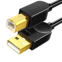 山泽 SAMZHE 打印机数据线 USB2.0方口连接线 公对公 AM/BM SD-20C 2米