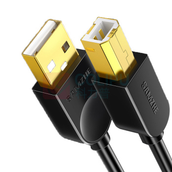 山泽 SAMZHE 打印机数据线 USB2.0方口连接线 公对公 AM/BM SD-20C 2米