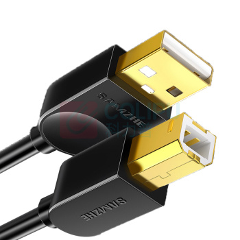 山泽 SAMZHE 打印机数据线 USB2.0方口连接线 公对公 AM/BM SD-20C 2米