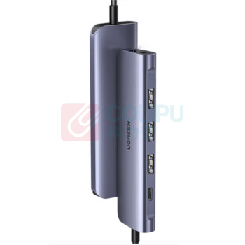 绿联 UGREEN Type-C五合一多功能转换器 50209 CM136 HDMI+USB+ PD (深空灰)
