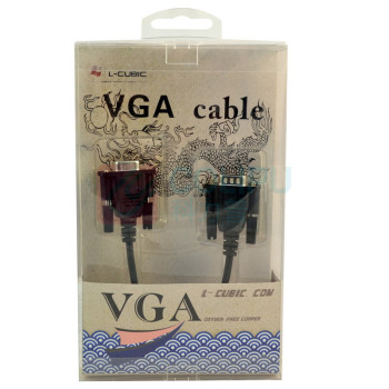 酷比客 L-CUBIC 极细VGA延长线 LCAVSSVGAMF-1.5M 1.5米 (黑色)