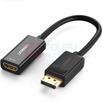 绿联 UGREEN DP转HDMI转接头 40363 MM137 4K 高清DP转换器 DisplayPort转hdmi公对母转接线