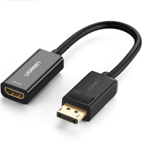 绿联 UGREEN DP转HDMI转接头 40363 MM137 4K 高清DP转换器 DisplayPort转hdmi公对母转接线