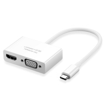 绿联 UGREEN Type-C转HDMI/VGA转换器 30843 MM123 USB-C扩展适配器转接头数据线 苹果MacBook华为Mate10接投影仪显示器