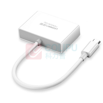 绿联 UGREEN Type-C转HDMI/VGA转换器 30843 MM123 USB-C扩展适配器转接头数据线 苹果MacBook华为Mate10接投影仪显示器