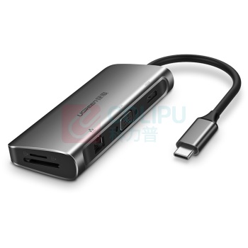 绿联 UGREEN Type-C转HDMI/VGA转换器 40873 CM179 USB-C扩展PD充电转接头数据线 USB3.0