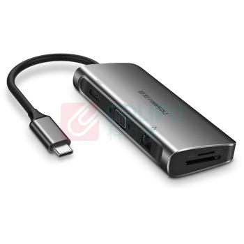 绿联 UGREEN Type-C转HDMI/VGA转换器 40873 CM179 USB-C扩展PD充电转接头数据线 USB3.0