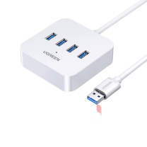 绿联 UGREEN USB3.0分线器 30221 CR118 1.5米 4口 HUB 笔记本电脑一拖四 集线器 带电源接口