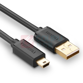 绿联 UGREEN USB2.0转Mini USB数据线 10355 US132 1米 Mini 5pin T型口充电连接线