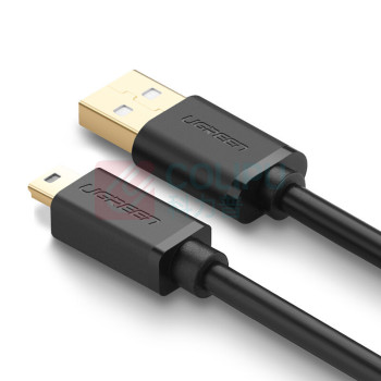 绿联 UGREEN USB2.0转Mini USB数据线 10355 US132 1米 Mini 5pin T型口充电连接线