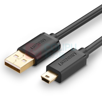 绿联 UGREEN USB2.0转Mini USB数据线 10355 US132 1米 Mini 5pin T型口充电连接线
